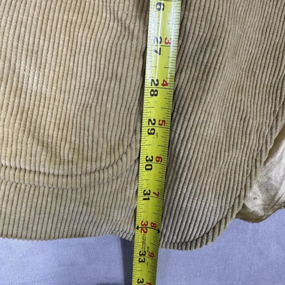 Vtg Brad Whitney‎ Men's Corduroy Blazer Beige Elbow Patch Lined Single Breasted